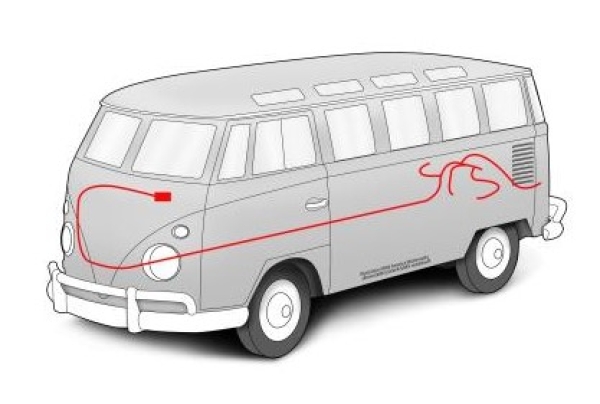 1968-1969 Bay Window Bus Main Wiring Harness 211971028F - OEM Number(s) (211-971-028-F)